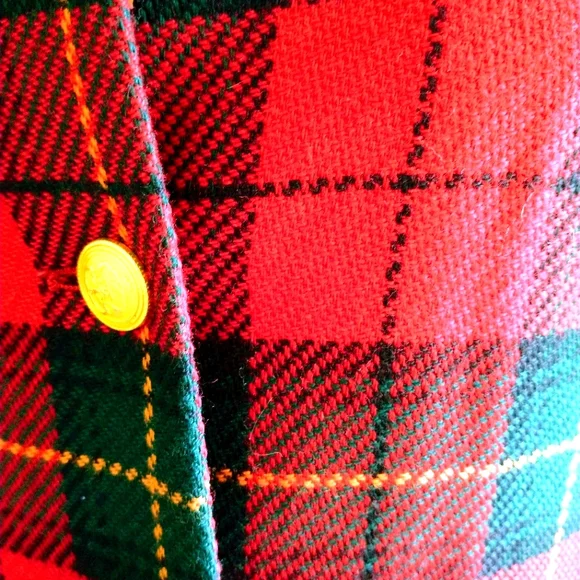 NWT Talbot's Red/Green Plaid 100% Wool Women's Jacket - Picture 5 of 12